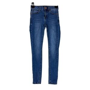 Iris Jeans Skinny Jeans Womens 00 Blue Medium Wash Mid Rise Slim Stretch Denim